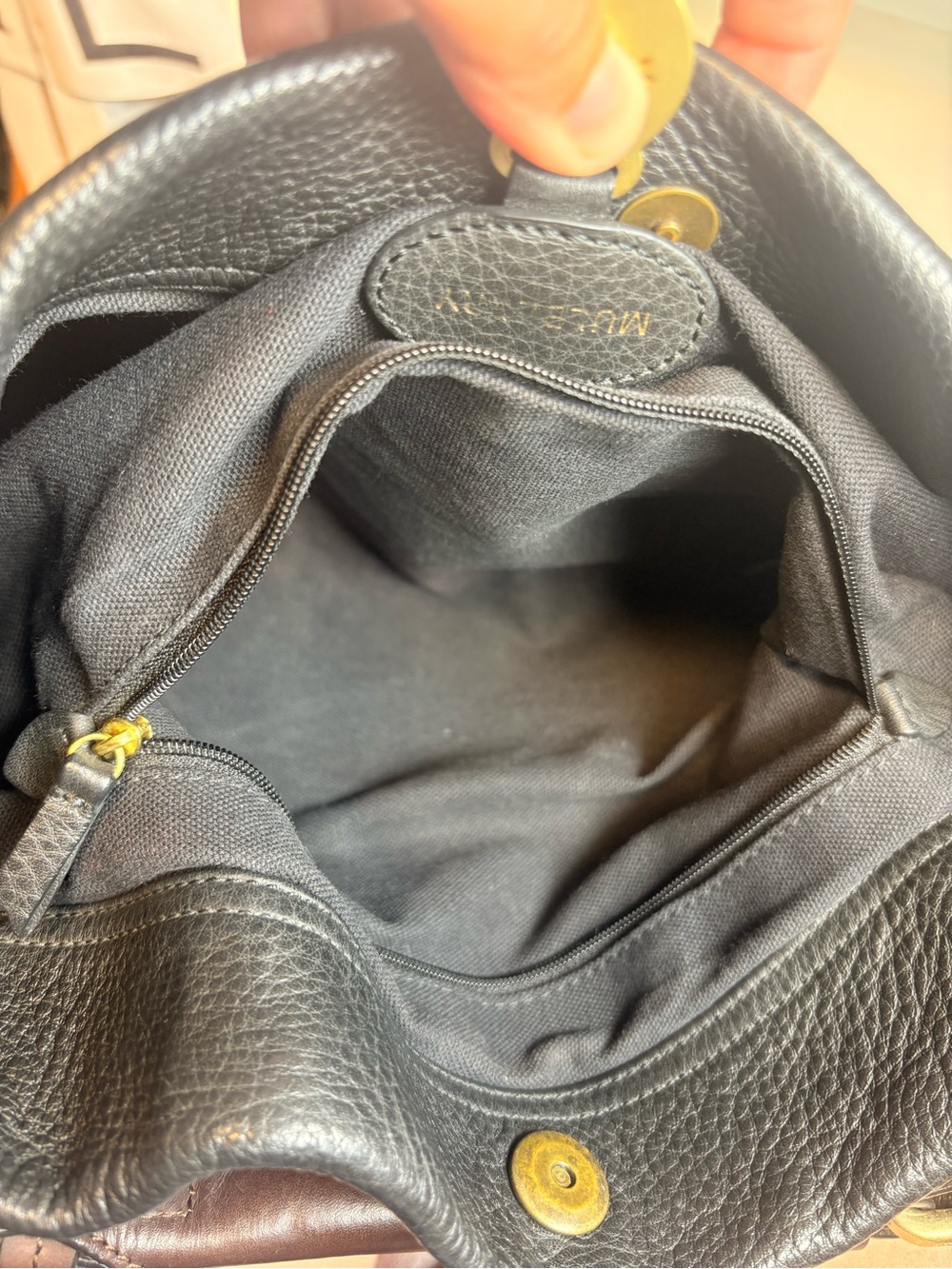 Mulberry Brown Pebbled Leather Shoulder Hobo with Gold Hardware - Picture 10 of 11